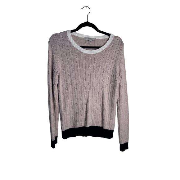 Loft Cable Knit Tan Sweater - Picture 1 of 5